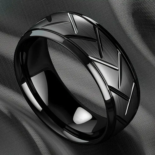 Black Stainless Steel Ring