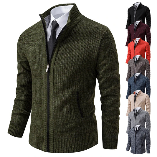 Zippered Knitted Jacket