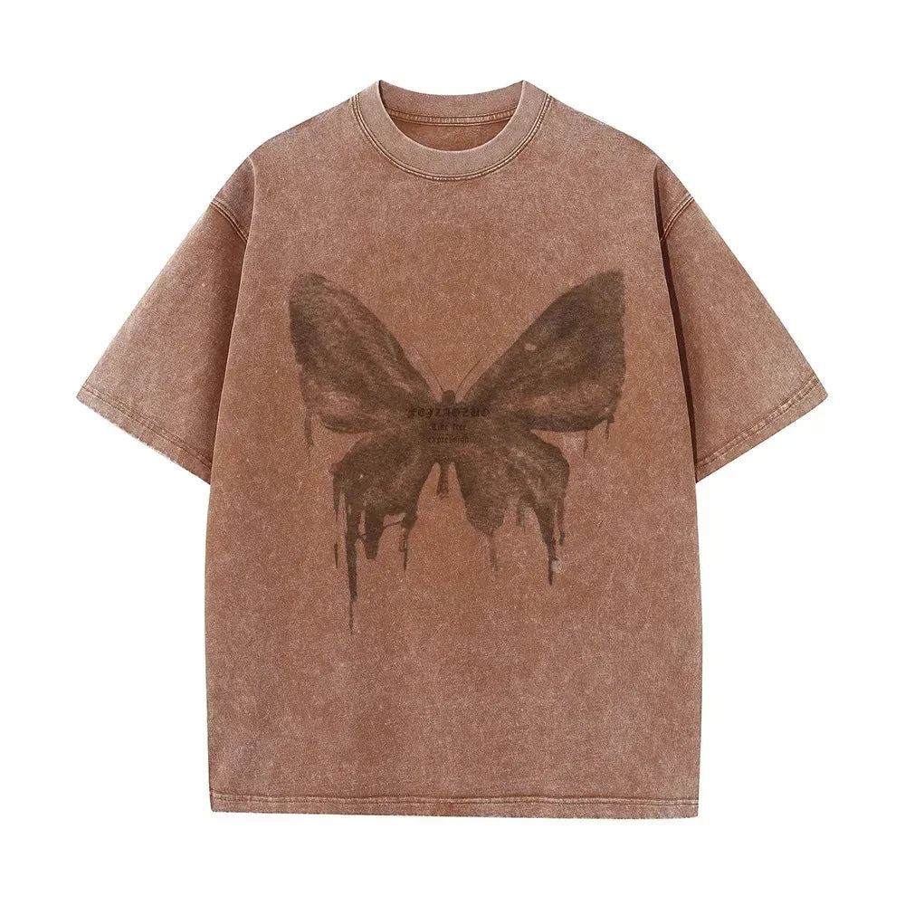 Butterfly Vintage Short-sleeved T-shirt